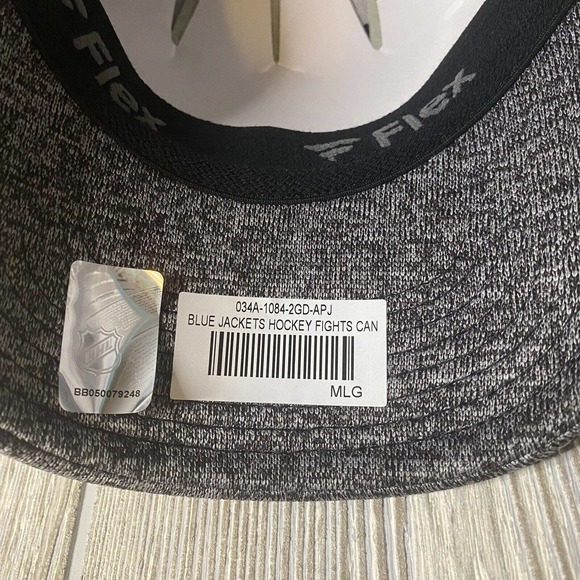 Fanatics Columbus Blue Jackets Hockey Fights Cancer Flex Hat M/L Lavender NWT - Picture 5 of 7